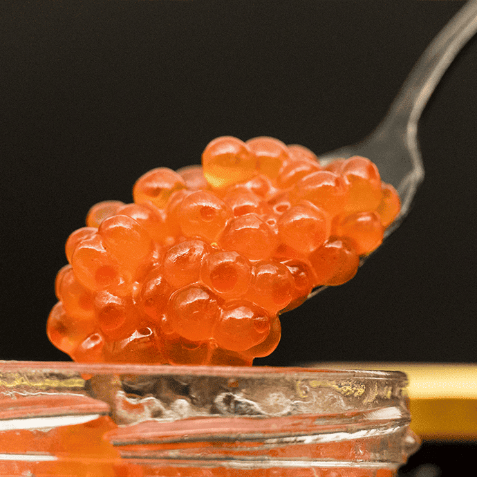 Perlas de salmón – alternativa gourmet al caviar tradicional