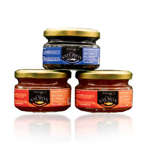 Pack Aperitivo – Perlas de Salmón y Esturión (3 x 100 g)